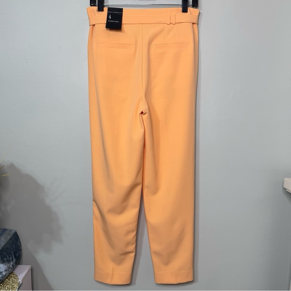 White House Black Market Belted Tapered Ankle Fluid Pant Dress Pants Size 4 NWT - Picture 9 of 16